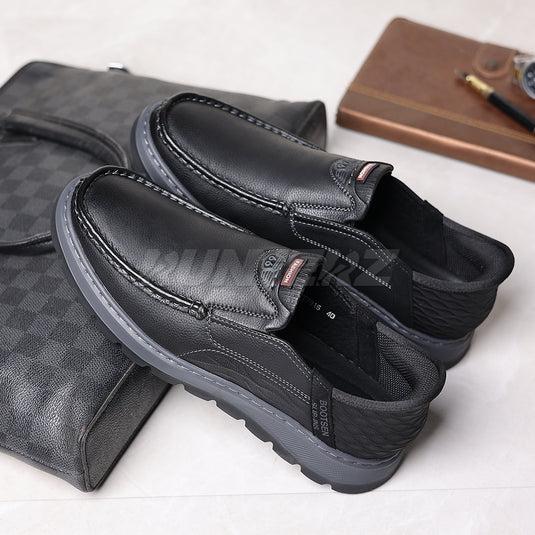 Executive Hands-Free Slip-On Leather Business Shoes for Men in Pakistan | SKU-T-7816