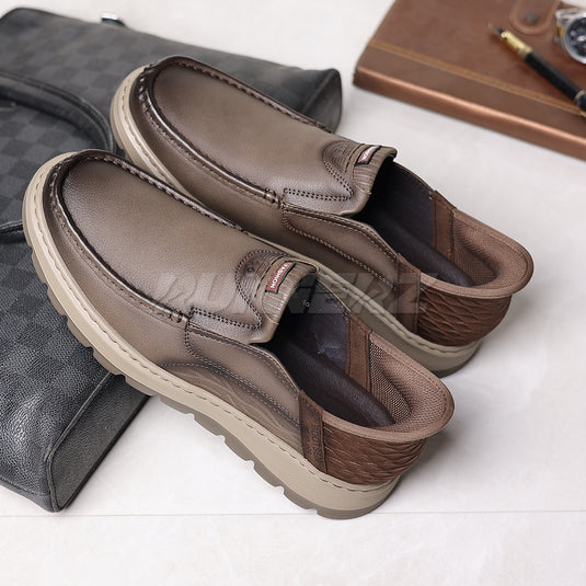 Executive Hands-Free Slip-On Leather Business Shoes for Men in Pakistan | SKU-T-7816