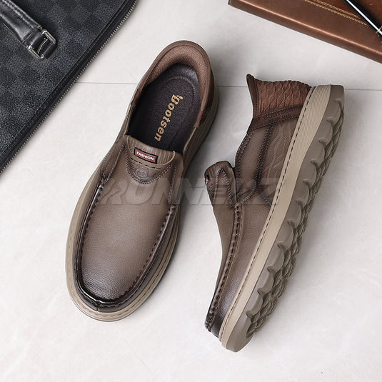 Executive Hands-Free Slip-On Leather Business Shoes for Men in Pakistan | SKU-T-7816