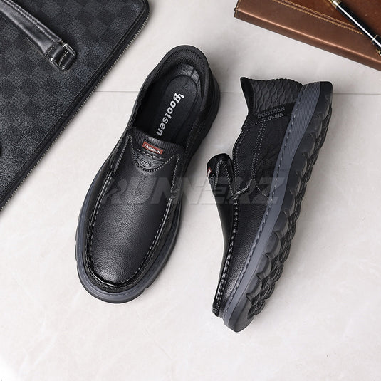 Executive Hands-Free Slip-On Leather Business Shoes for Men in Pakistan | SKU-T-7816