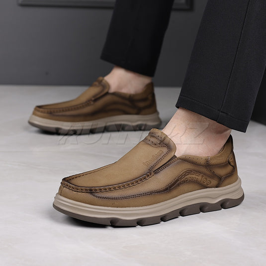 Buy Lightweight Genuine Leather Slip-On Shoes for Men in Pakistan | Medicated Comfort | Flat 20% OFF + Free Delivery Nationwide - SKU-7815