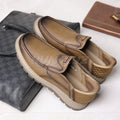 Executive Hands-Free Slip-On Leather Business Shoes for Men in Pakistan | SKU-T-7816