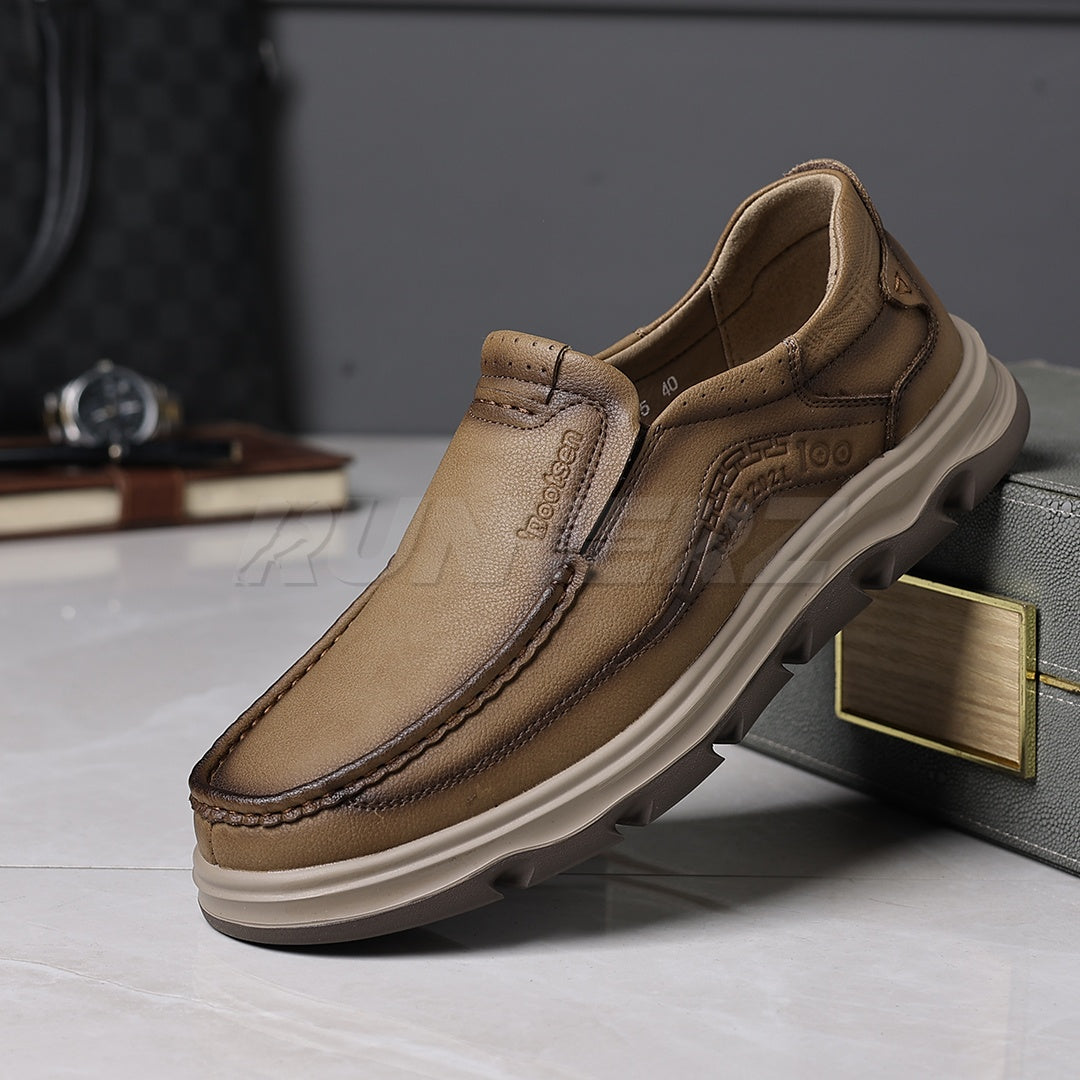 Buy Lightweight Genuine Leather Slip-On Shoes for Men in Pakistan | Medicated Comfort | Flat 20% OFF + Free Delivery Nationwide - SKU-7815 Main image