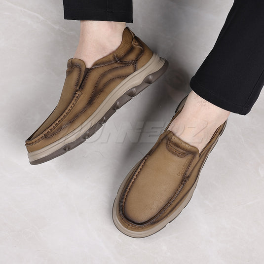 Buy Lightweight Genuine Leather Slip-On Shoes for Men in Pakistan | Medicated Comfort | Flat 20% OFF + Free Delivery Nationwide - SKU-7815