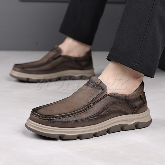 Buy Lightweight Genuine Leather Slip-On Shoes for Men in Pakistan | Medicated Comfort | Flat 20% OFF + Free Delivery Nationwide - SKU-7815