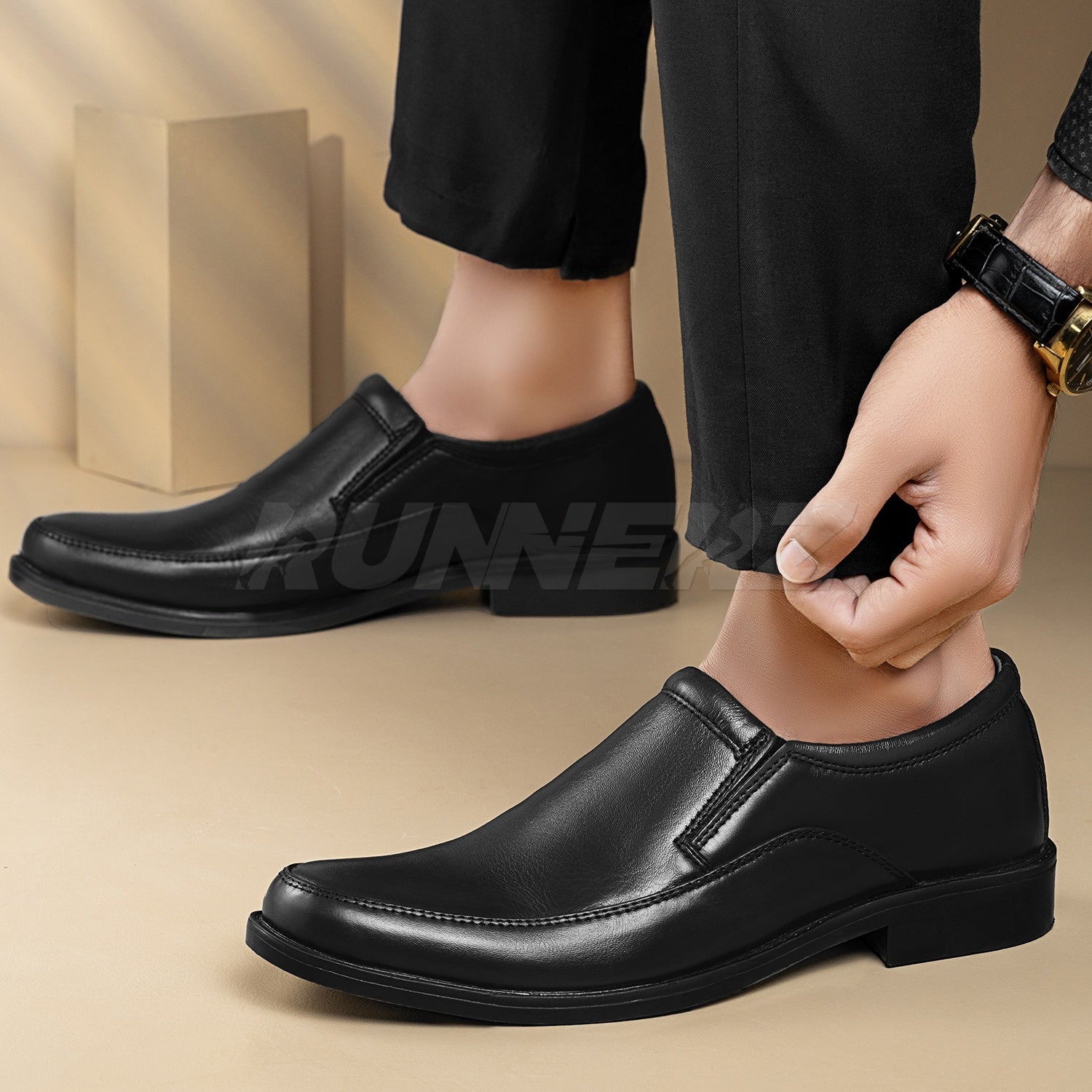 Maverick Men’s Leather Slip-On Shoes – Formal Footwear for Men in Pakistan - 811 Main image