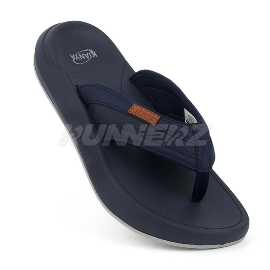 KIANYA Men's Premium Leather Flip Flops with Medicated Cushioning - Crafted in Thailand - JY2024-3