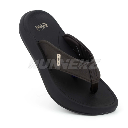 KIANYA Thai-Made Leather Flip Flops for Men with Advanced Medicated Comfort - JY2024-2