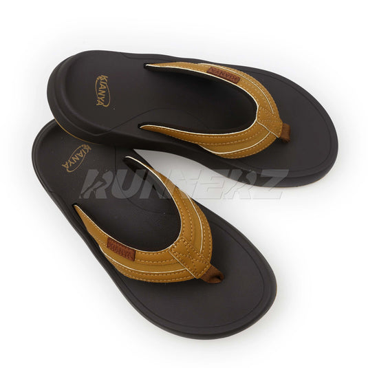 KIANYA Men's Premium Leather Flip Flops with Medicated Cushioning - Crafted in Thailand - JY2024-3