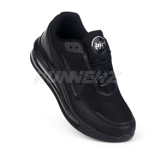 Men's nike air max more running shoes black best sale