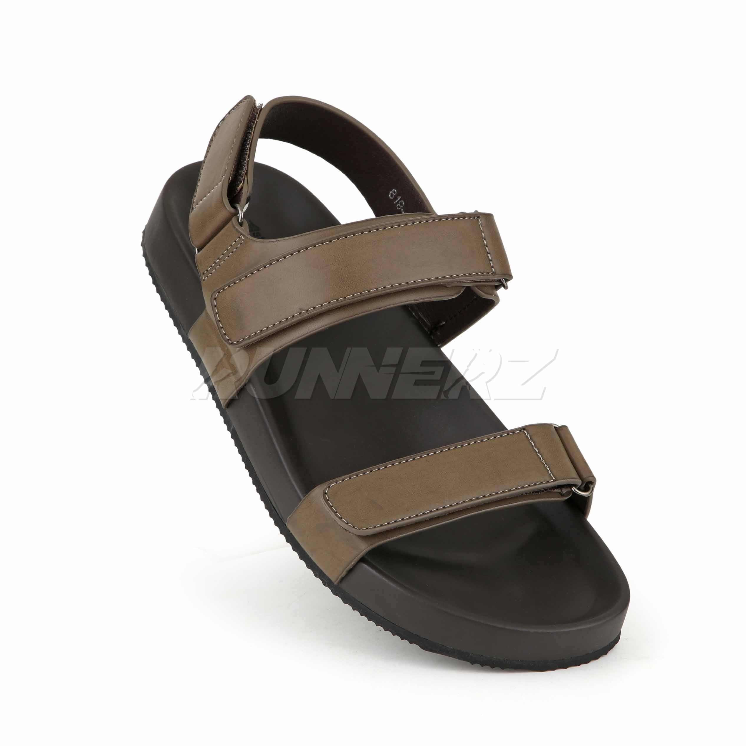 Runnerz Men’s Cushioned Sandals with Arch Support | Premium Leather Non-Slip Sandals Pakistan | SKU-819-1 Main image