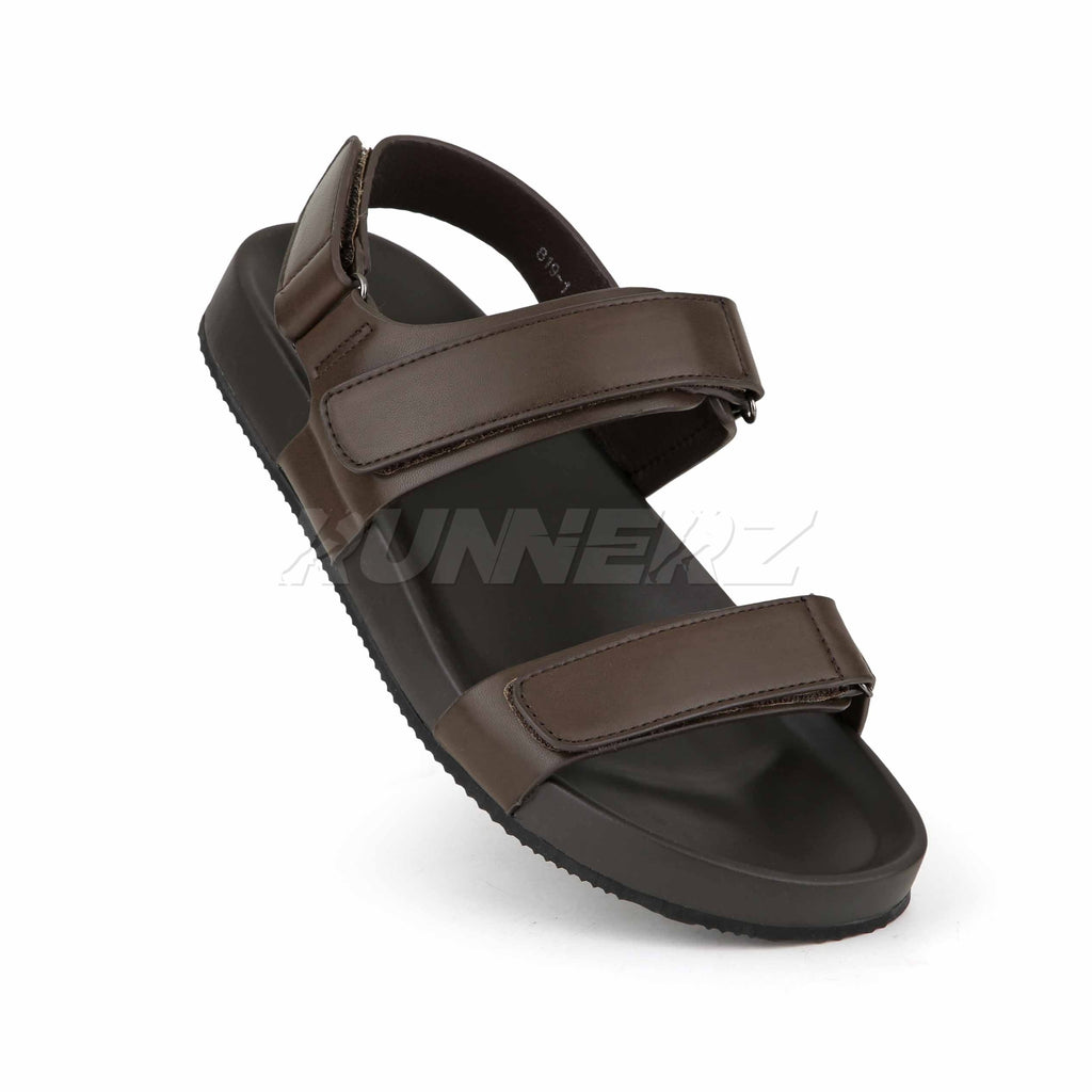Runnerz Men’s Cushioned Sandals with Arch Support | Premium Leather Non-Slip Sandals Pakistan | SKU-819-1