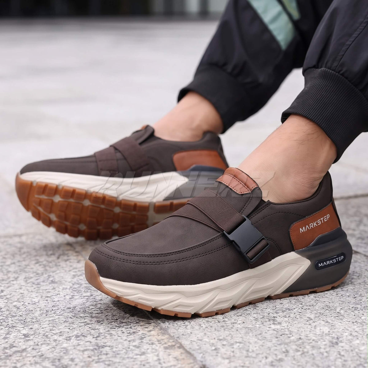 Runnerz Buckle Strap Sneakers for Men | SKU-A01